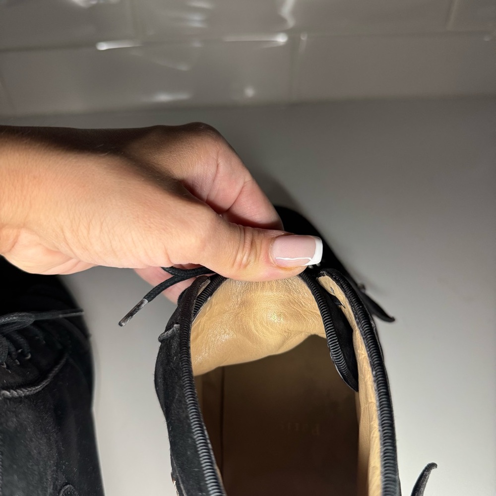 Christian Louboutin Nono Suede Belted Hi Top Sneakers - Picture 11 of 11